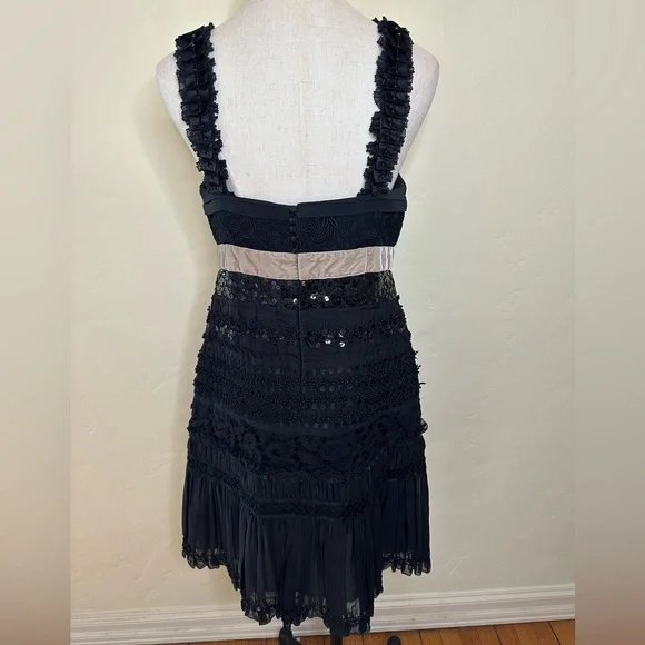 Louis Vuitton stunning black sequined & lace tank dress Size 40 (US size 8) - Picture 2 of 9